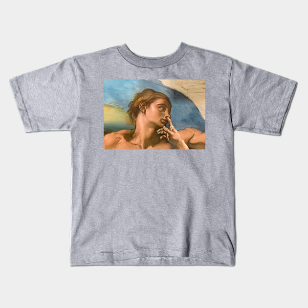 The Creation of Adam Kids T-Shirt by Stupiditee